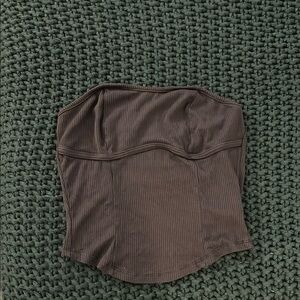 Brown-Grey Camisole with Seamless Stretch Design